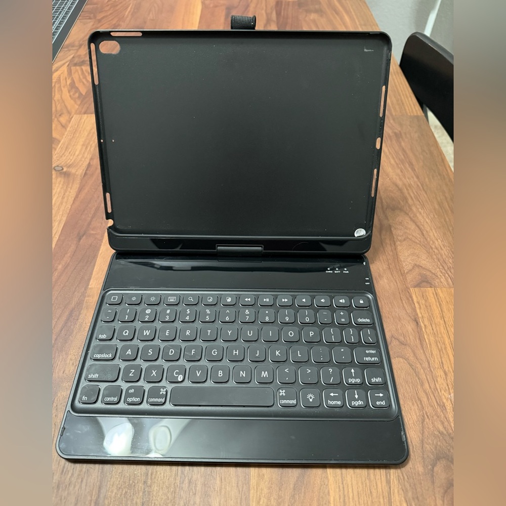 Sleek Black Tablet Keyboard with Protective Case